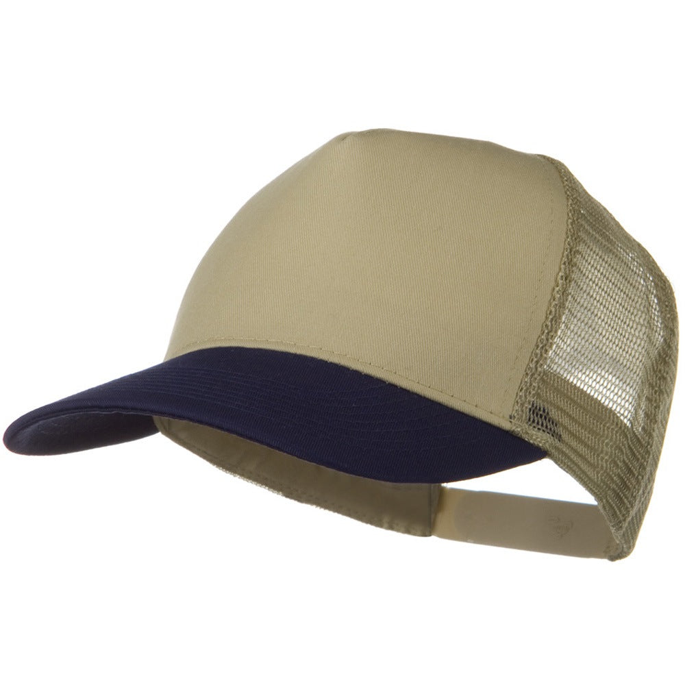 Two Tone Cotton Twill 5 panel Mesh Back Cap