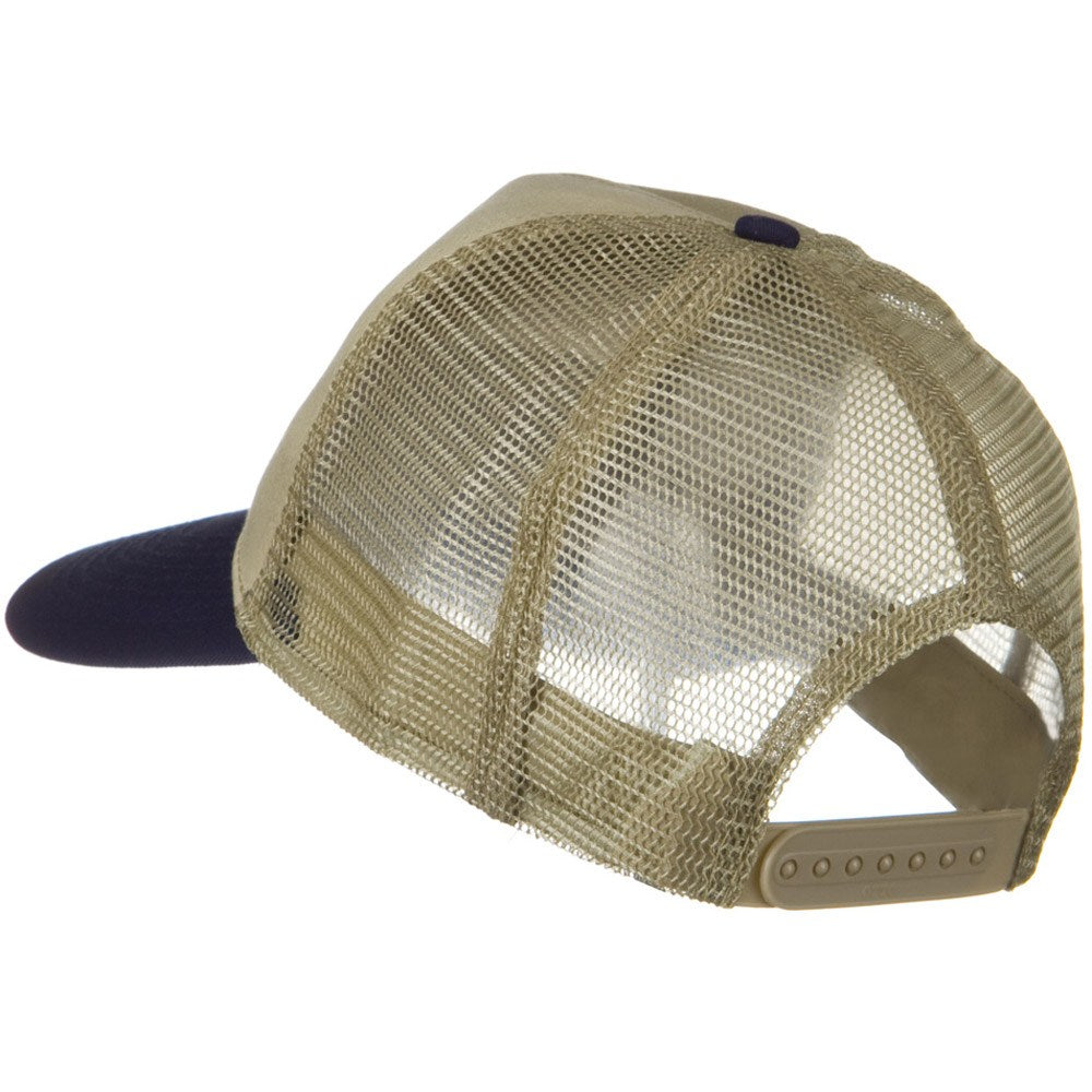Two Tone Cotton Twill 5 panel Mesh Back Cap