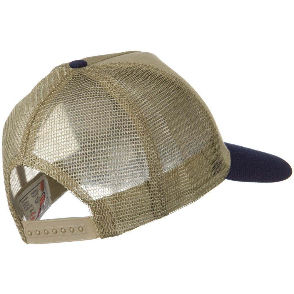 Two Tone Cotton Twill 5 panel Mesh Back Cap