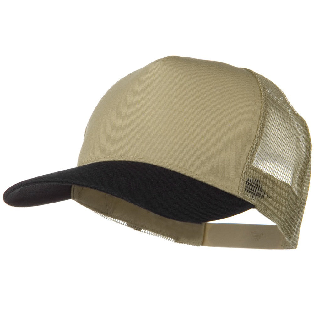 Two Tone Cotton Twill 5 panel Mesh Back Cap