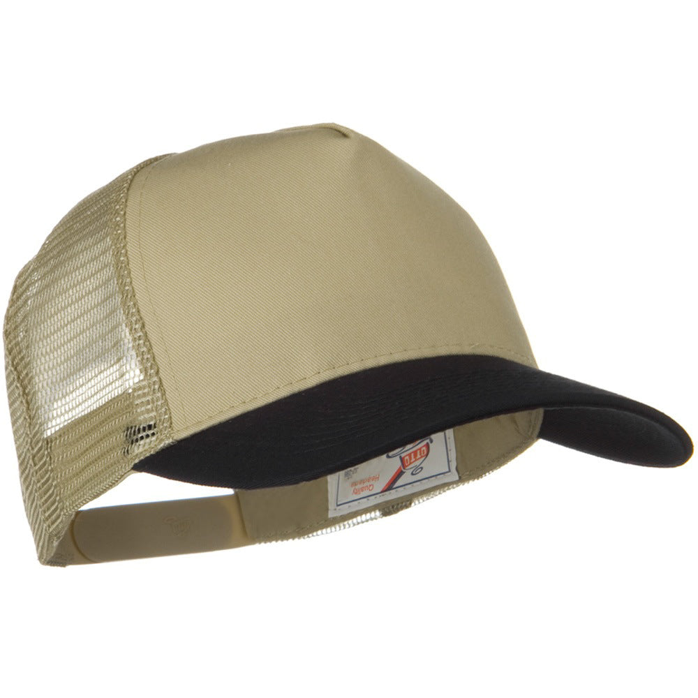 Two Tone Cotton Twill 5 panel Mesh Back Cap