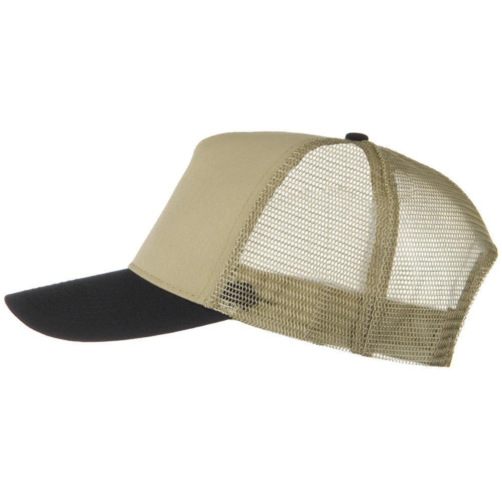 Two Tone Cotton Twill 5 panel Mesh Back Cap