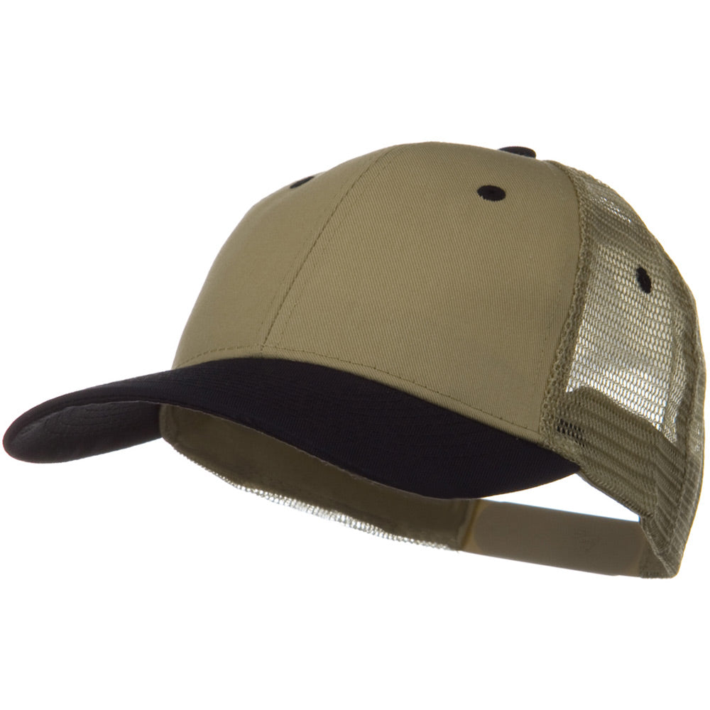 2 Tone Cotton Twill Low Profile Nylon Mesh Back Cap
