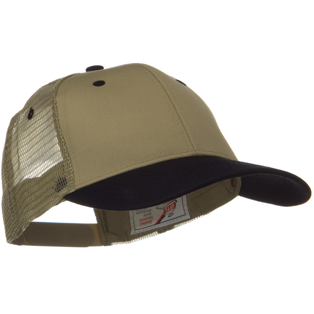 2 Tone Cotton Twill Low Profile Nylon Mesh Back Cap