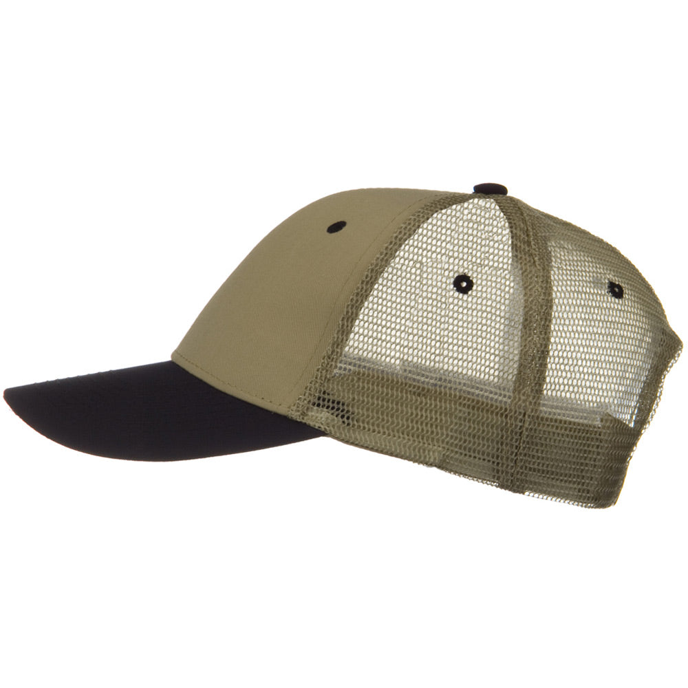 2 Tone Cotton Twill Low Profile Nylon Mesh Back Cap