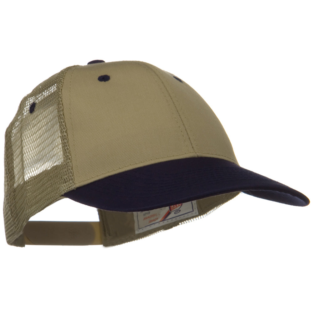2 Tone Cotton Twill Low Profile Nylon Mesh Back Cap