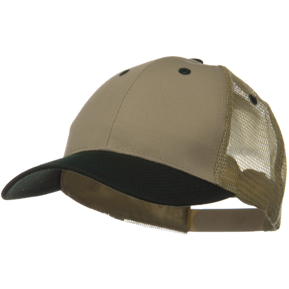 2 Tone Cotton Twill Low Profile Nylon Mesh Back Cap