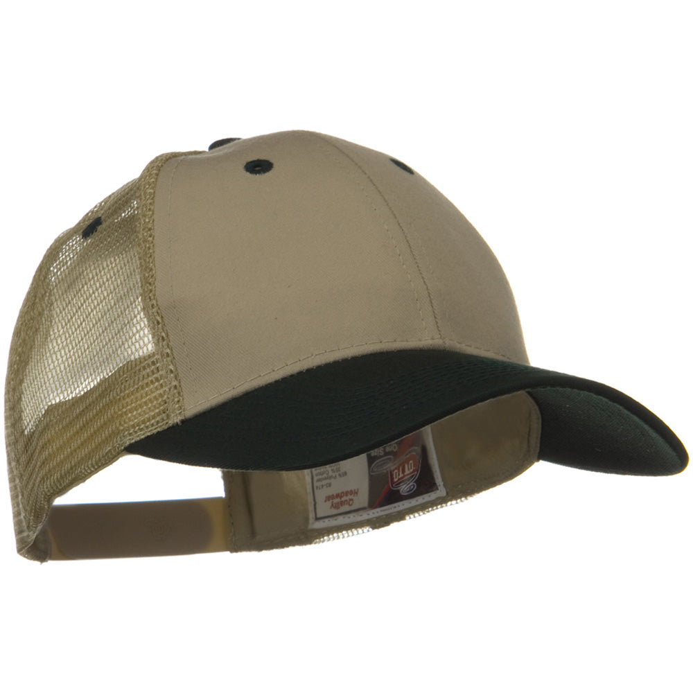 2 Tone Cotton Twill Low Profile Nylon Mesh Back Cap