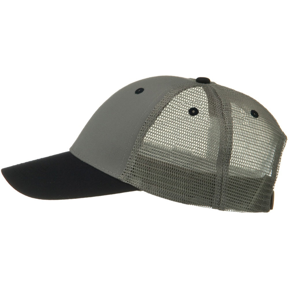 2 Tone Cotton Twill Low Profile Nylon Mesh Back Cap