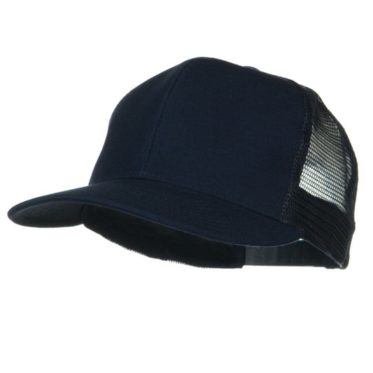 Flat Bill Snap Back Mesh Cap