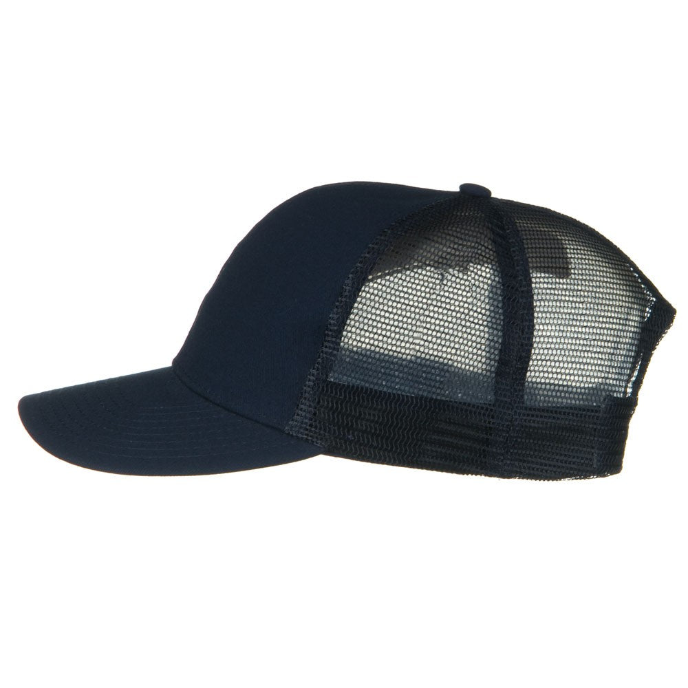Flat Bill Snap Back Mesh Cap
