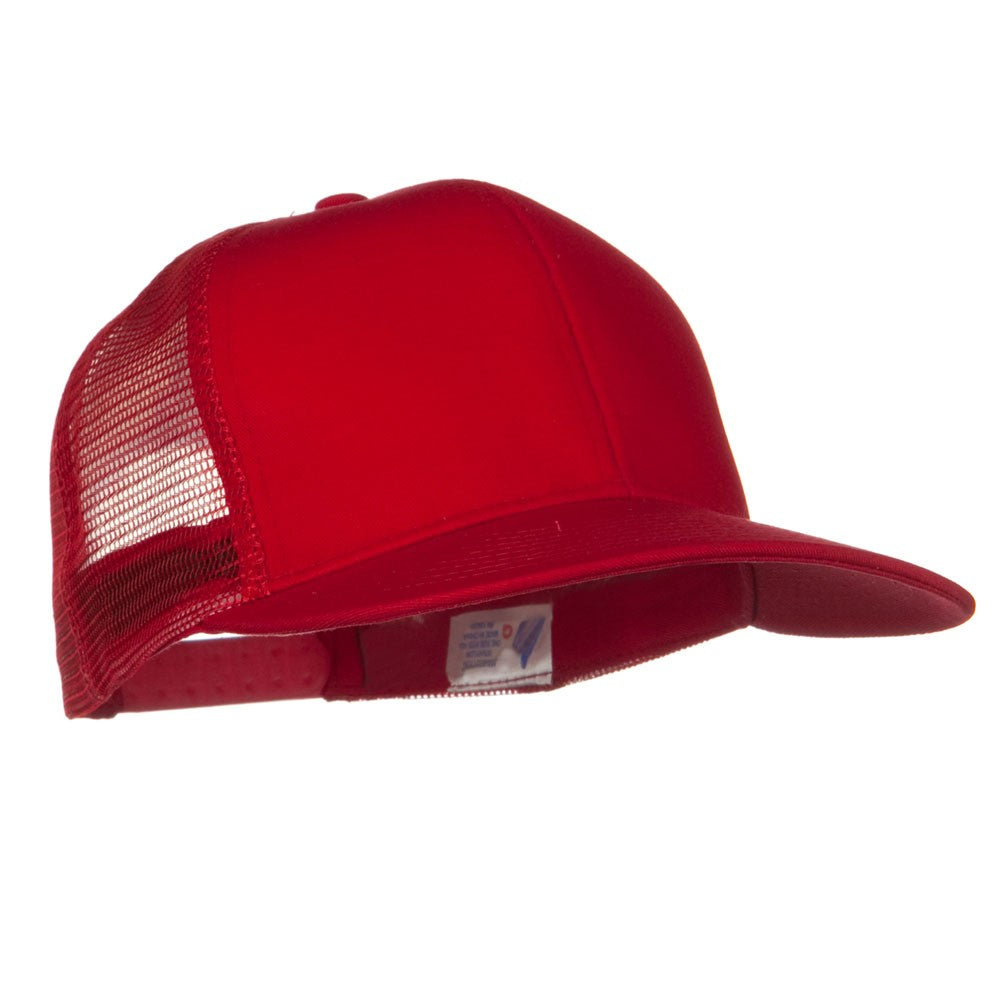 Flat Bill Snap Back Mesh Cap