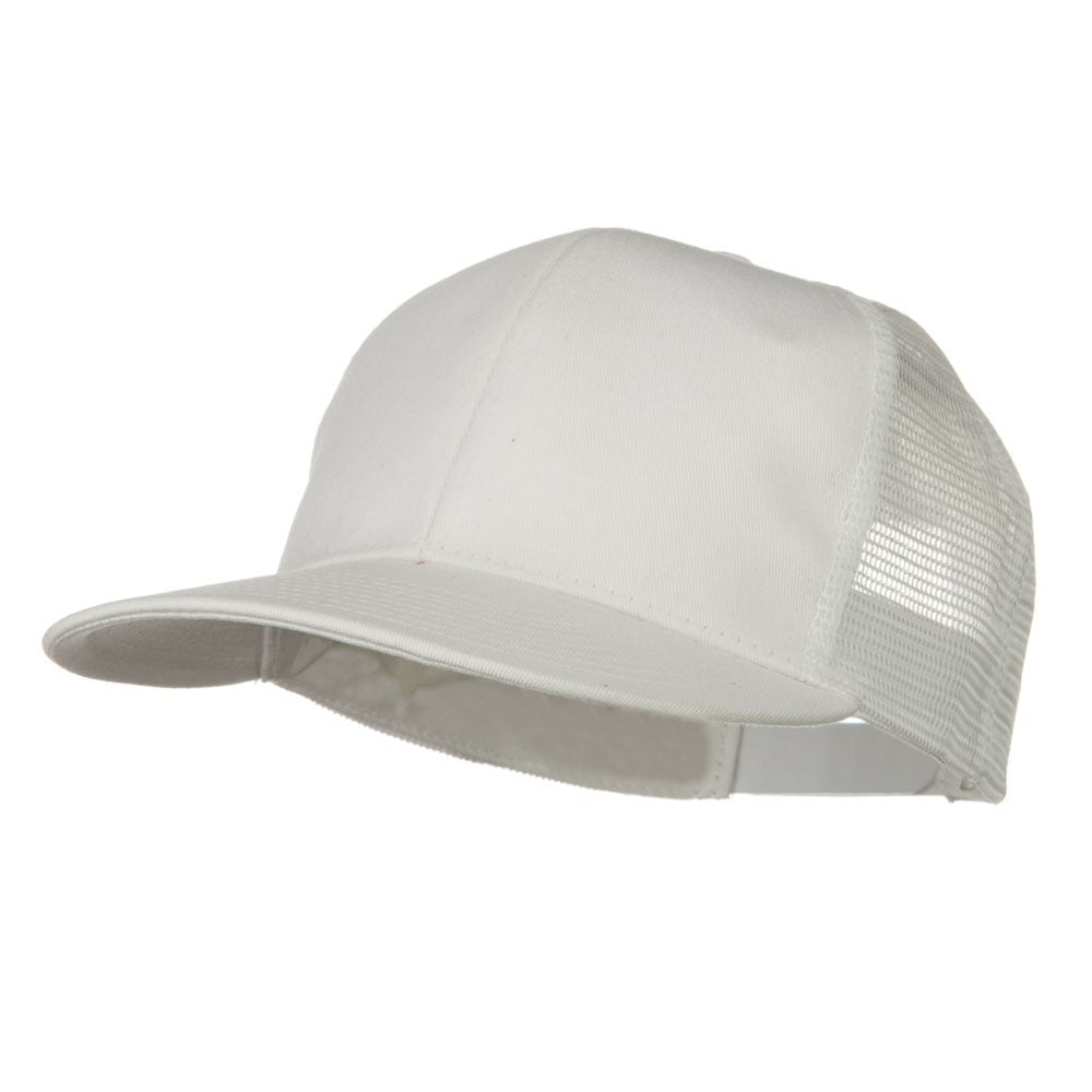 Flat Bill Snap Back Mesh Cap