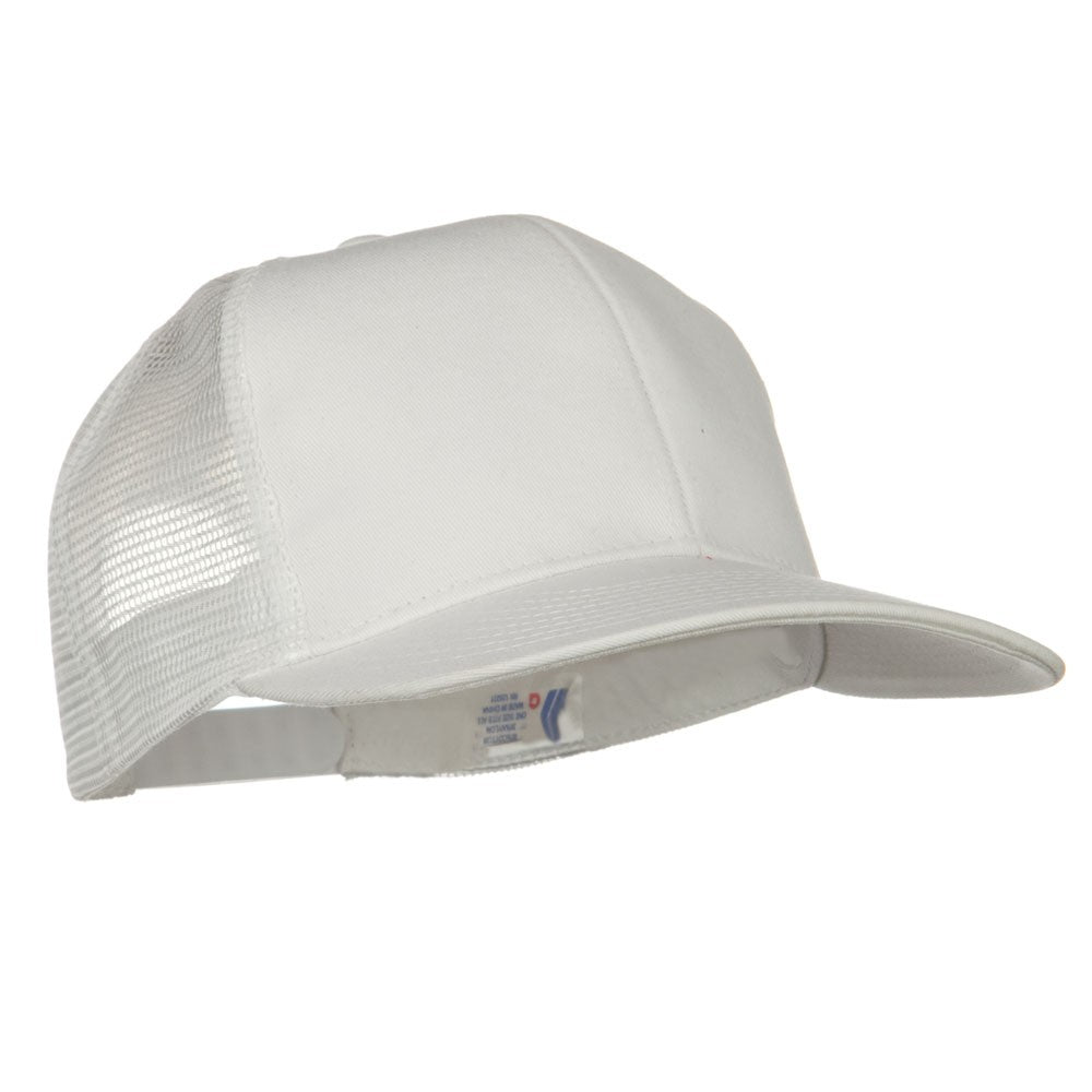 Flat Bill Snap Back Mesh Cap
