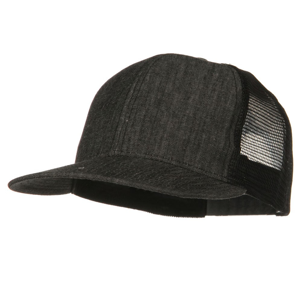 Flat Bill Snap Back Mesh Cap