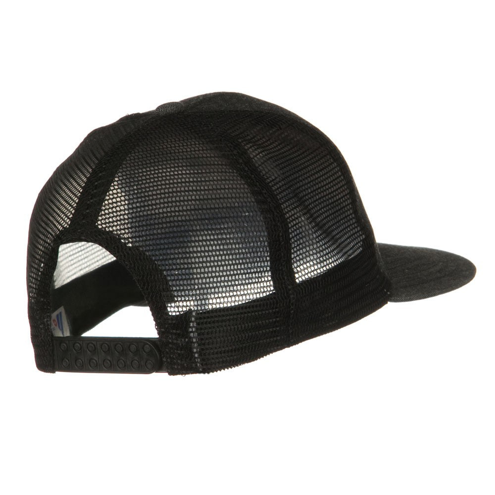 Flat Bill Snap Back Mesh Cap