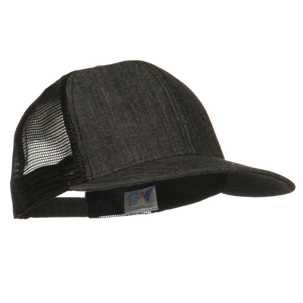 Flat Bill Snap Back Mesh Cap