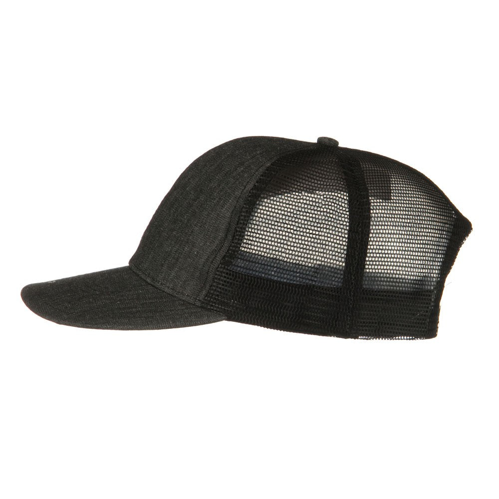 Flat Bill Snap Back Mesh Cap