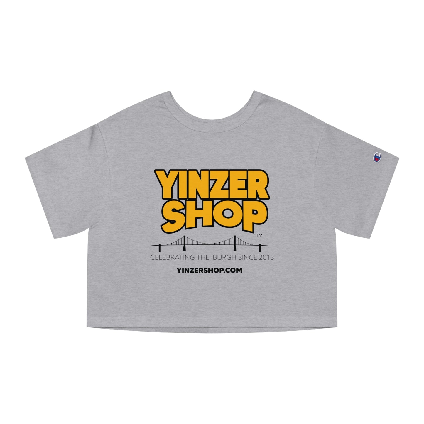 YinzerShop Serving Since 2015 - Champion Women's Heritage Cropped T-Shirt T453W