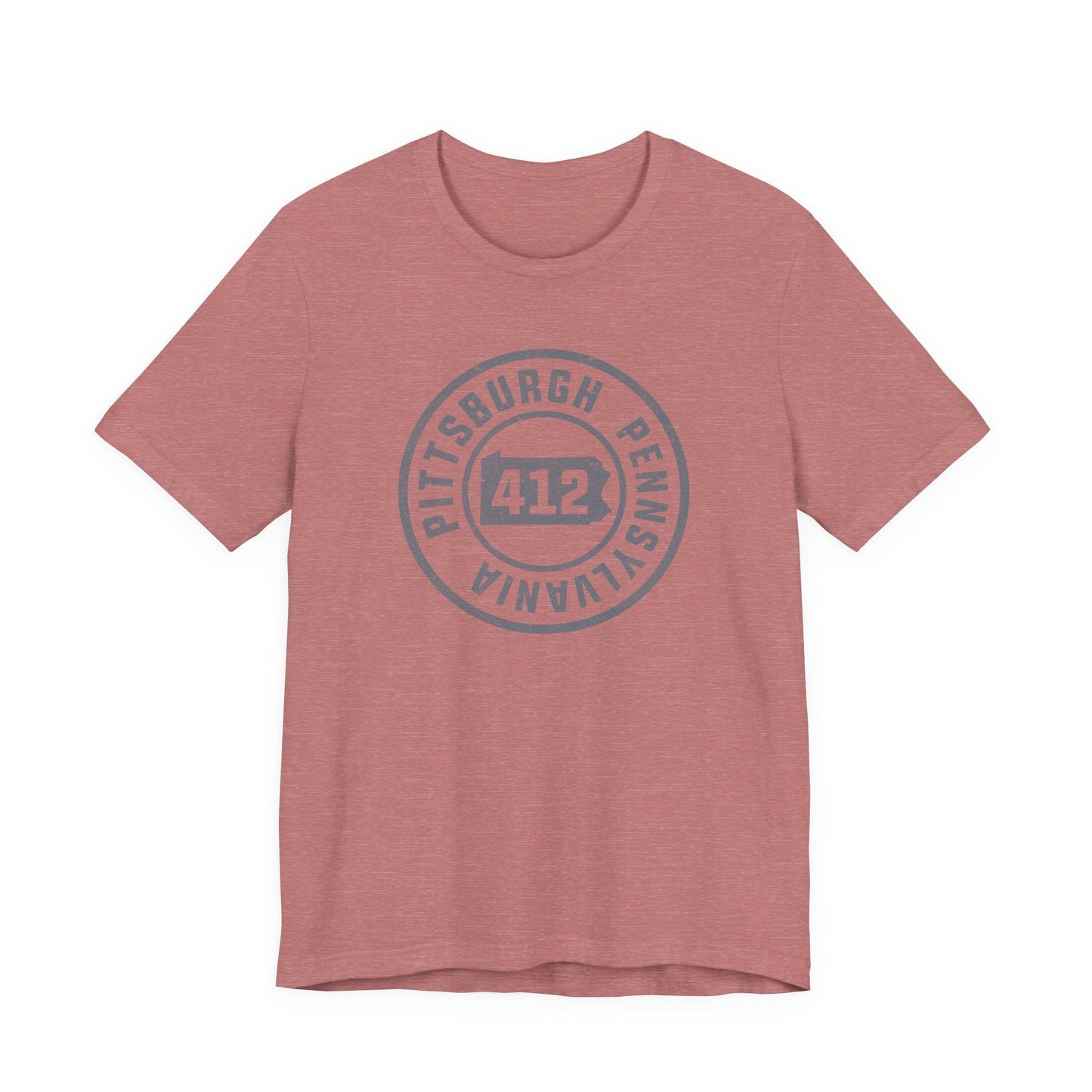 412 Area Code Pittsburgh Pa Stamped Short Sleeve T-Shirt