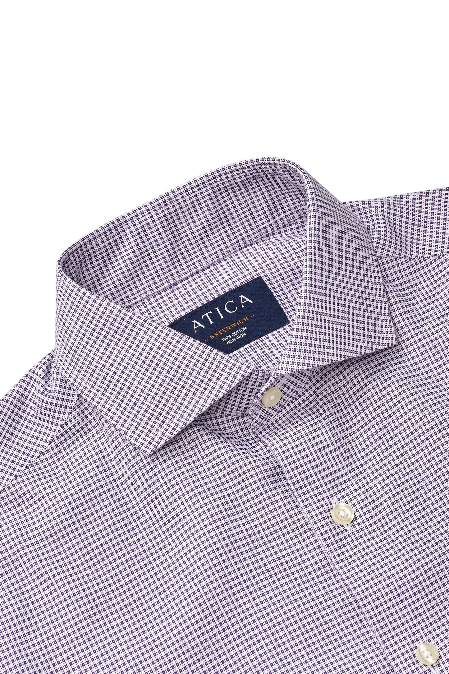 Greenwich Purple Check Shirt