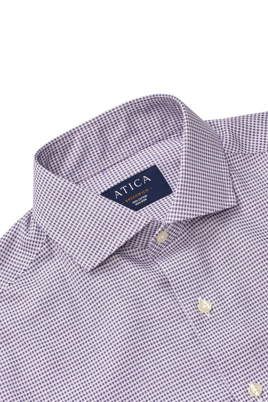 Greenwich Purple Check Shirt