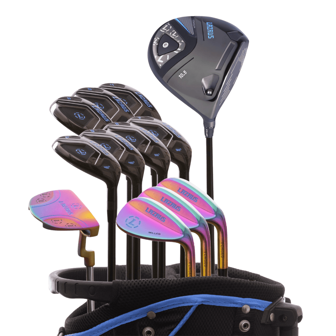 Lazrus Golf 13 pc Set - Laz2 Driver, 3 Wedges Set, Hybrids (4-PW), Putter & Bag (optional)