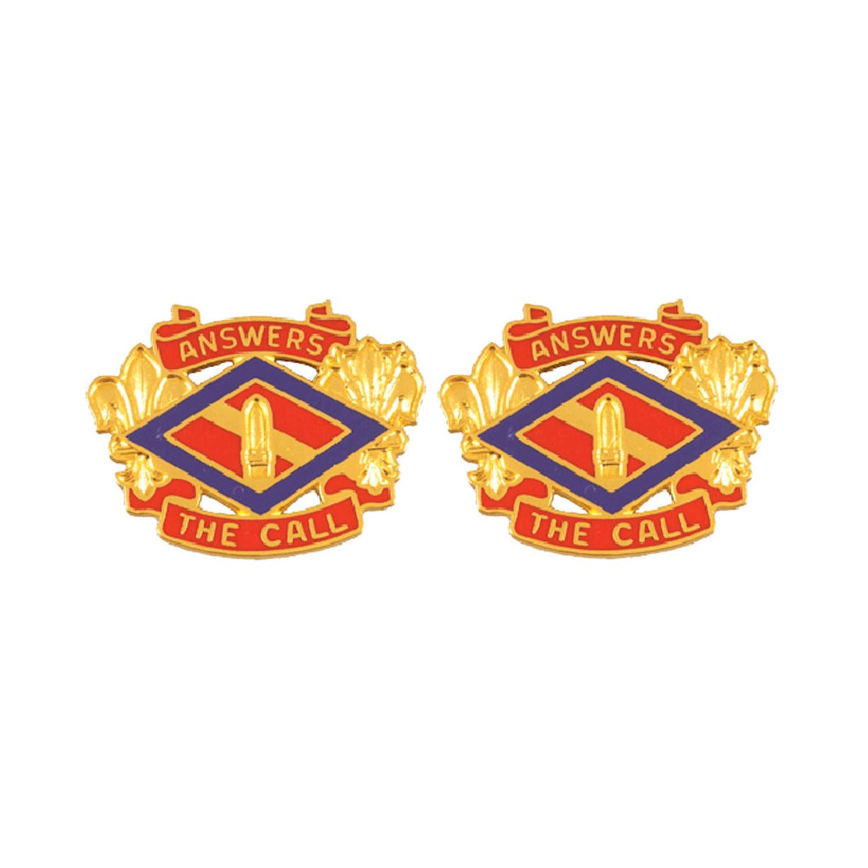 142nd Field Artillery Brigade Distinctive Unit Insignia - Pair - ANSWERS THE CALL
