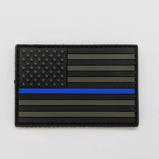 Thin Blue Line Flag PVC Patch
