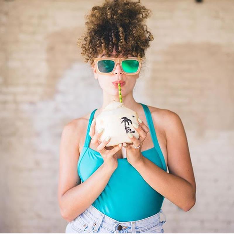 Hipster Flat Front Square Horned Rim Mirror Lens Sunglasses A143