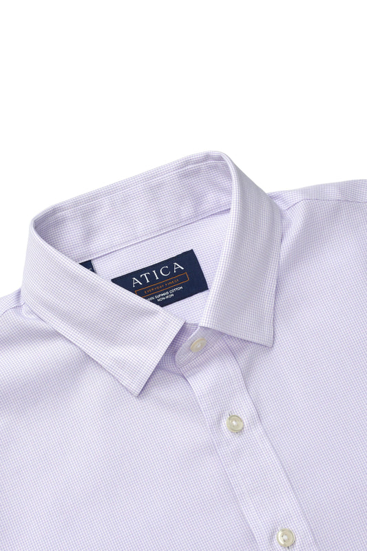 EVERYDAY Lavender Micro Grid Shirt