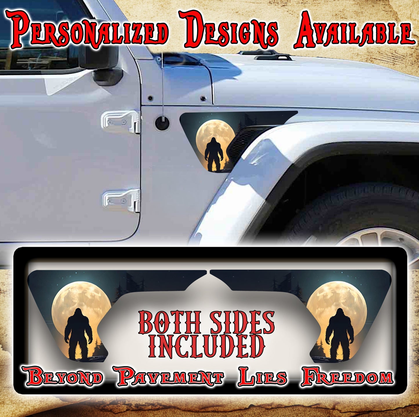 Bigfoot cabin fender vent for the JL or JT 2018 or newer 148