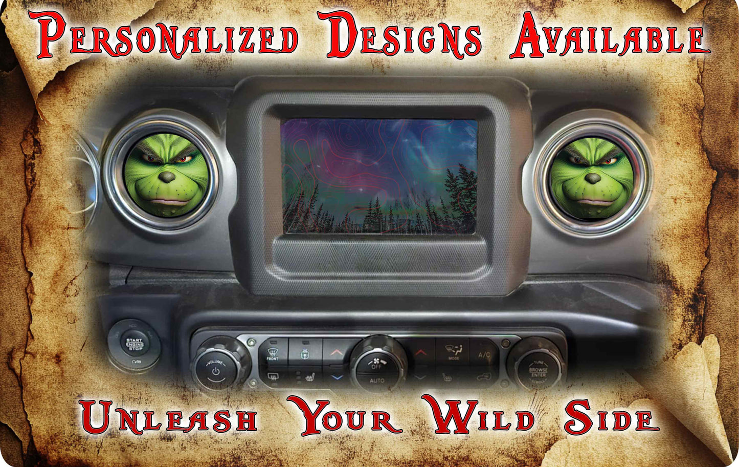 Steering wheel decal Grinch 164