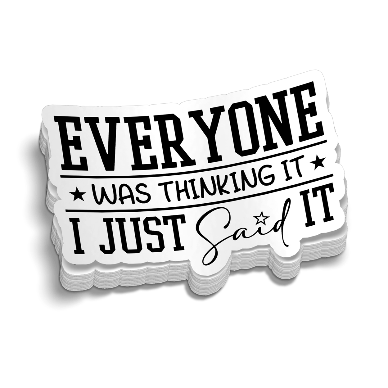 Thinking It  Hard Hat Decal