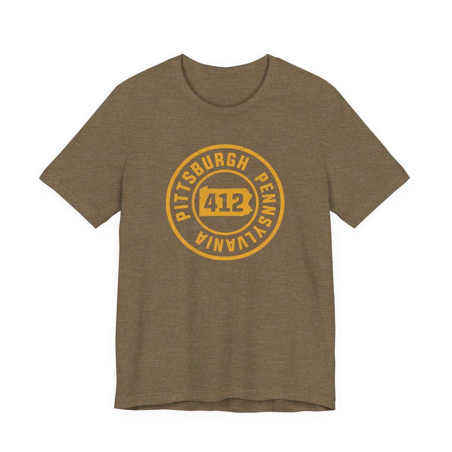 412 Area Code Pittsburgh Pa Stamped Short Sleeve T-Shirt