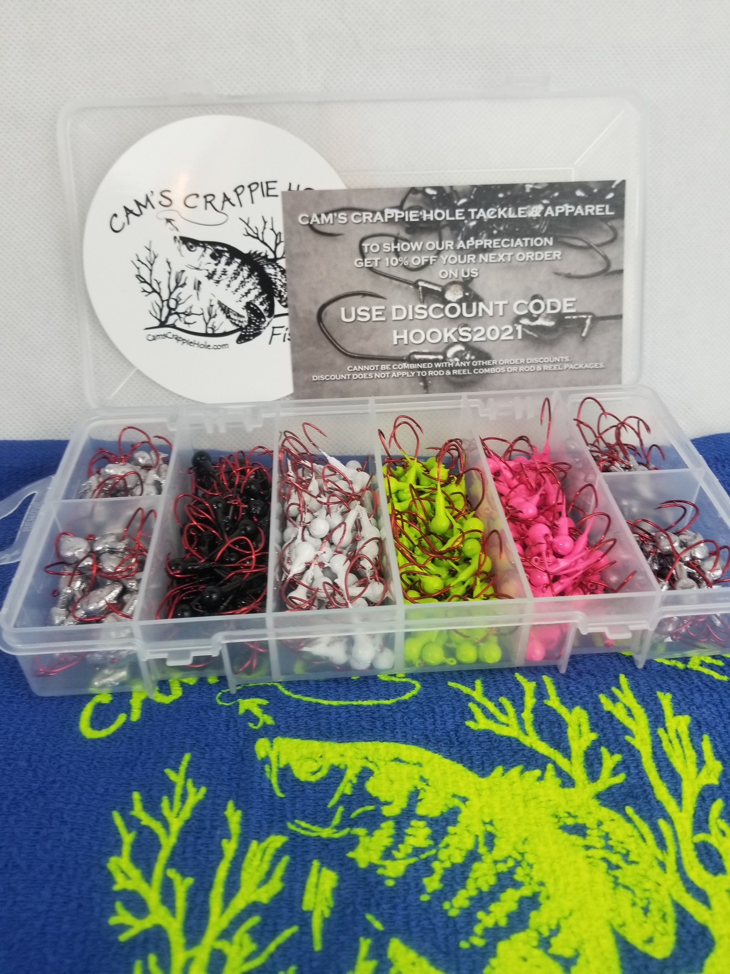 Cam's 180pc. Hand Painted Assortment "Nasty Bend Hooks" Jighead Kit