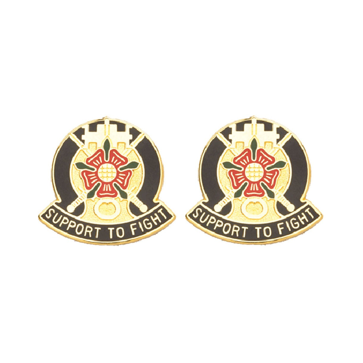 155th Support Battalion Distinctive Unit Insignia - Pair - SUPPORT TO FIGHT
