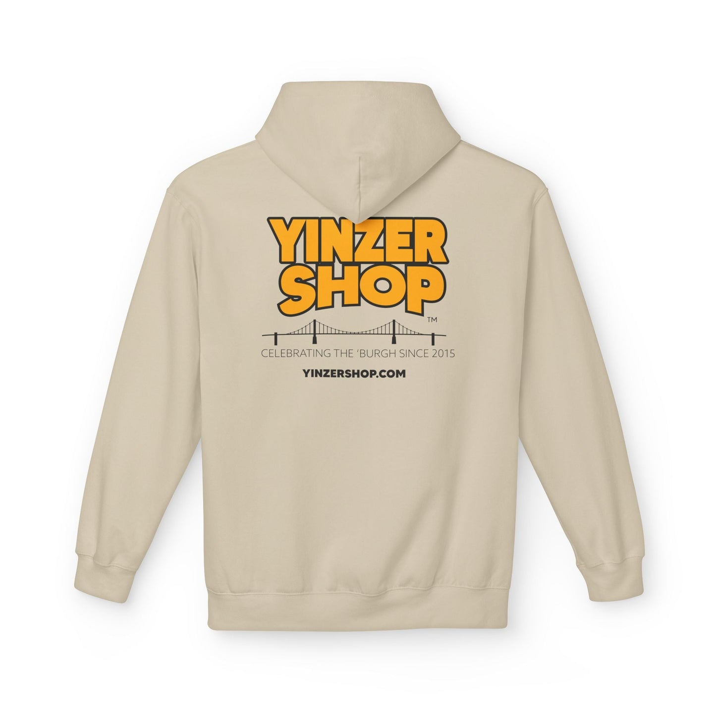 YinzerShop Serving Since 2015 - Print on back - Gildan SF500 Unisex Midweight Softstyle Fleece Hoodie