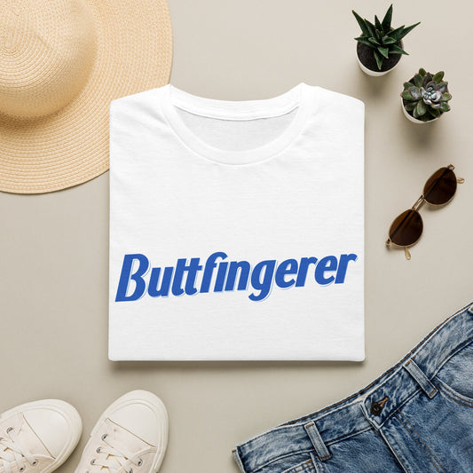Buttfingerer T-Shirt — Funny Retro Script Tee for Sarcastic Humor Gifts