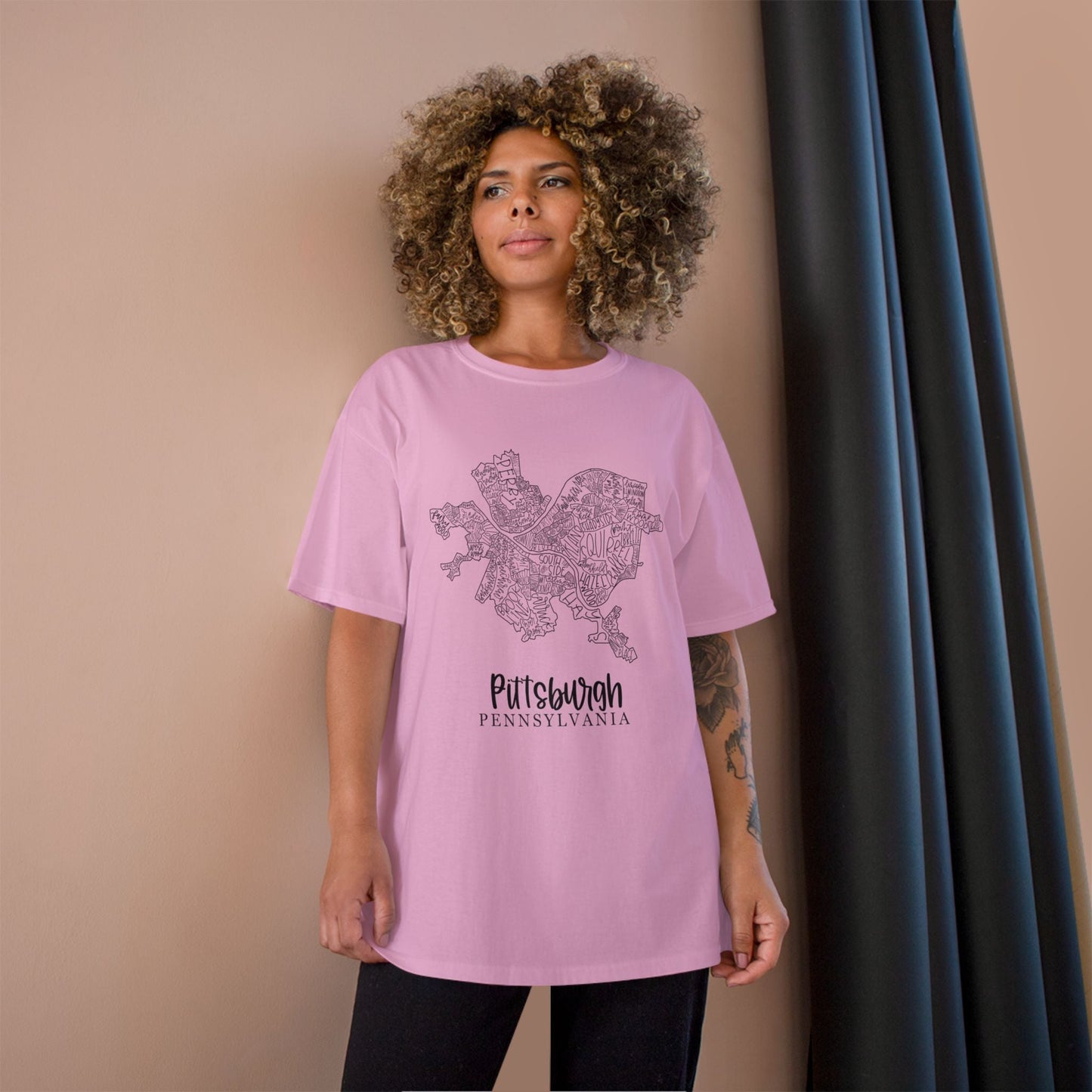 Champion Graphic T-Shirt – Pittsburgh Topo Map Tee | Lightweight Casual Shirt