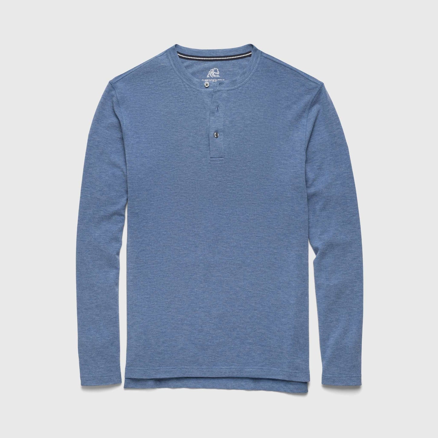 Sean Ultra Soft Classic Henley - Blue Heather