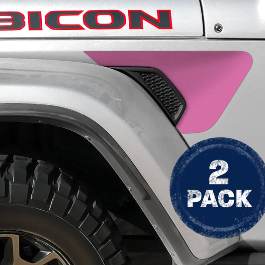 Solid Pink 2pc Vinyl Fender Decal