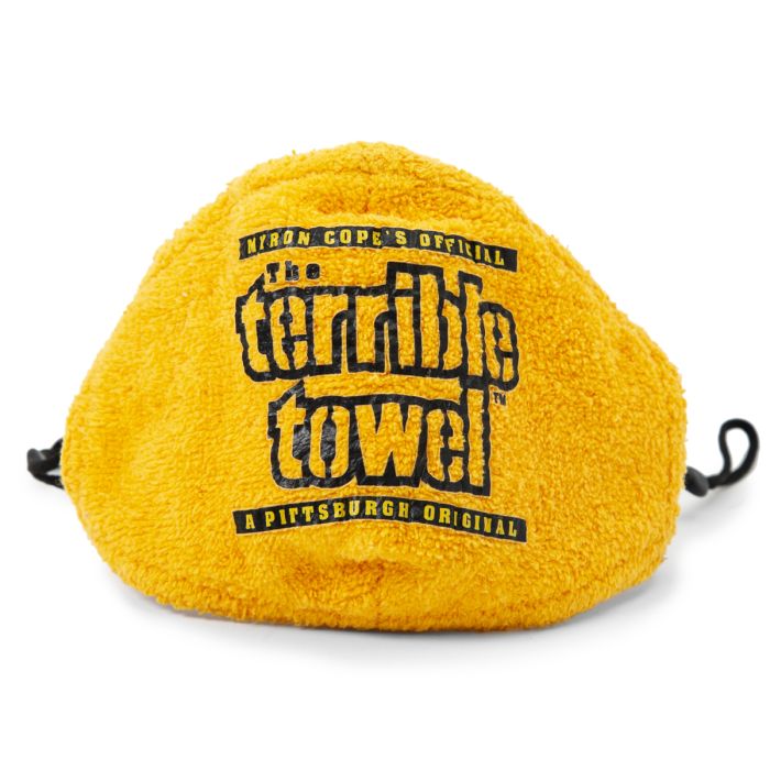 Steelers Terrible Towel Mask – Official NFL Fan Mask | Adjustable Strap Face Cover