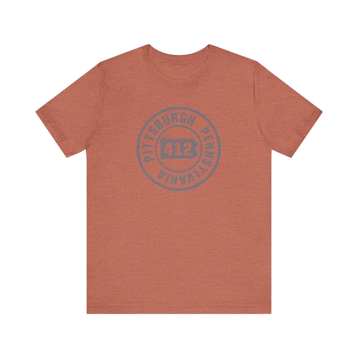 412 Area Code Pittsburgh Pa Stamped Short Sleeve T-Shirt