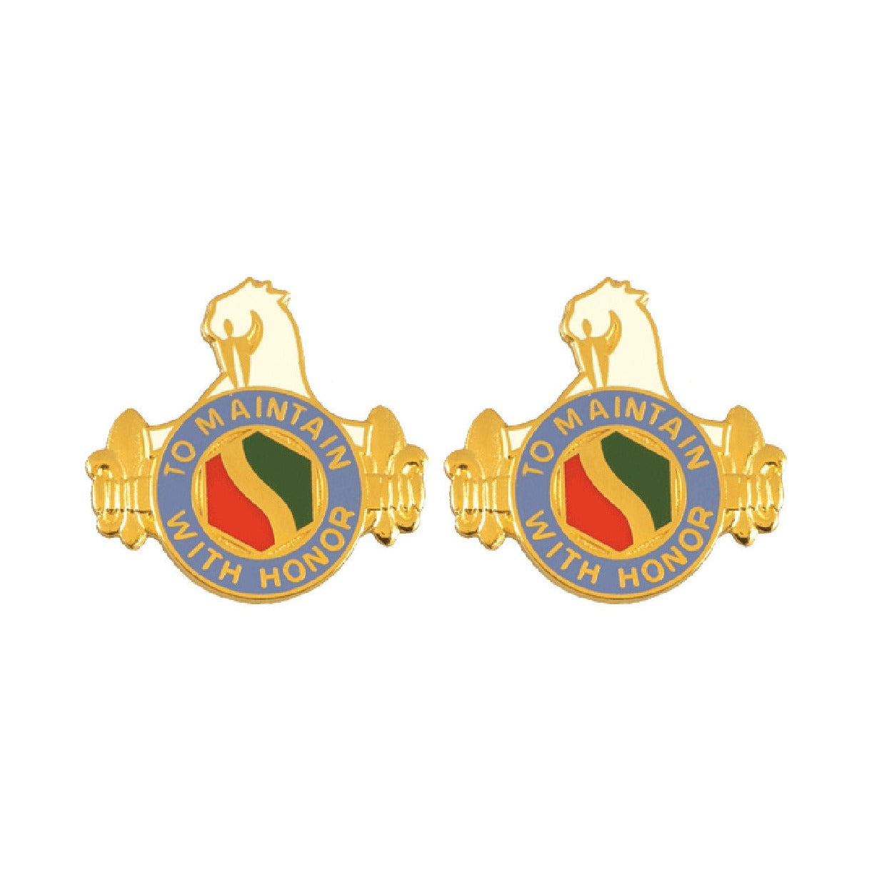 165th Quartermaster Battalion Distinctive Unit Insignia - Pair - TO MAINTAIN HONOR