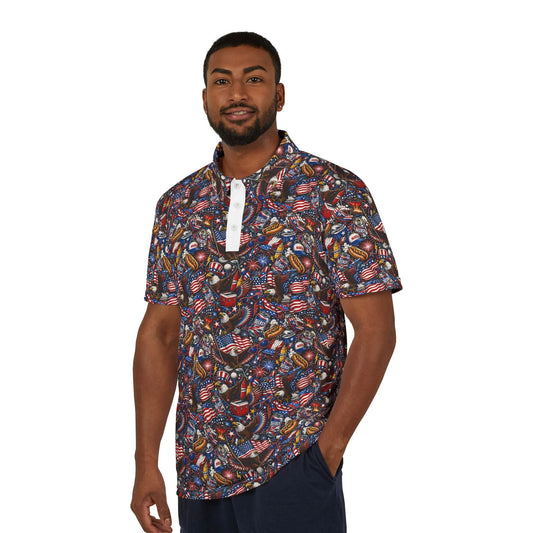 Red White & Brewed Performance Polo