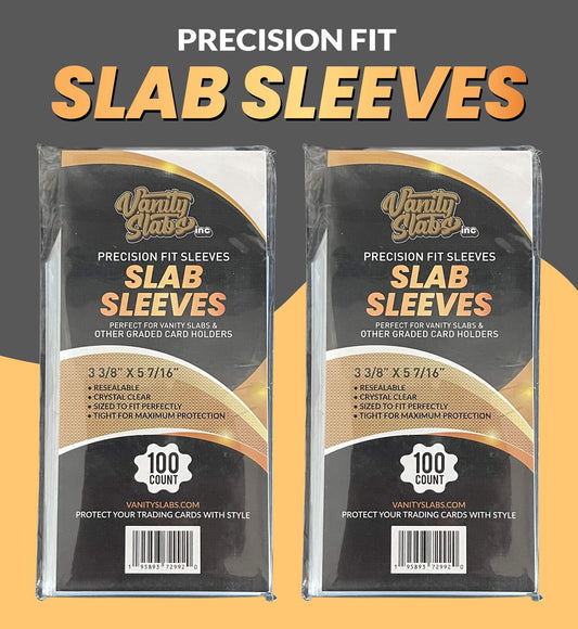 Precision Fit Slab Sleeves 500 Count (5 Packs) for slabbed Baseball Football Hockey Basketball Cards