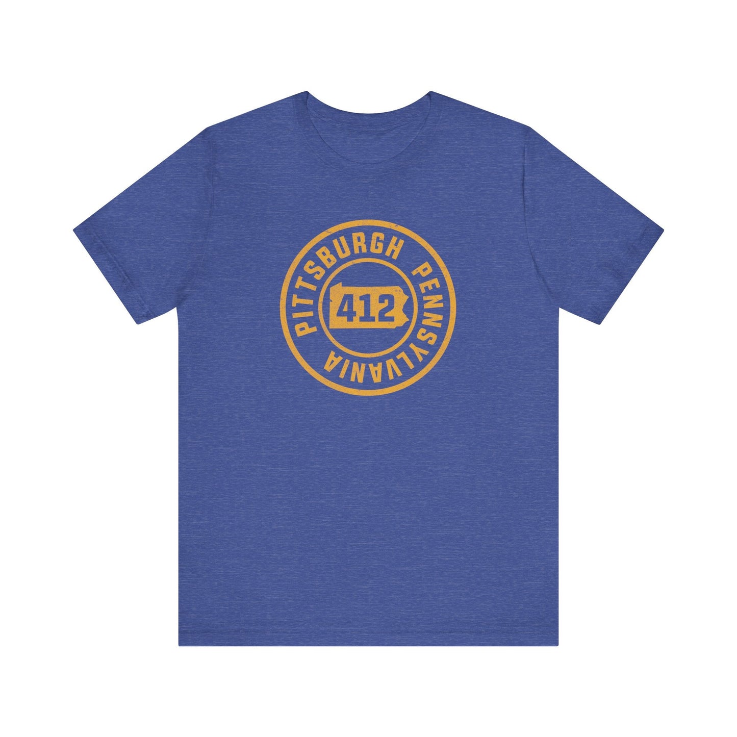 412 Area Code Pittsburgh Pa Stamped Short Sleeve T-Shirt