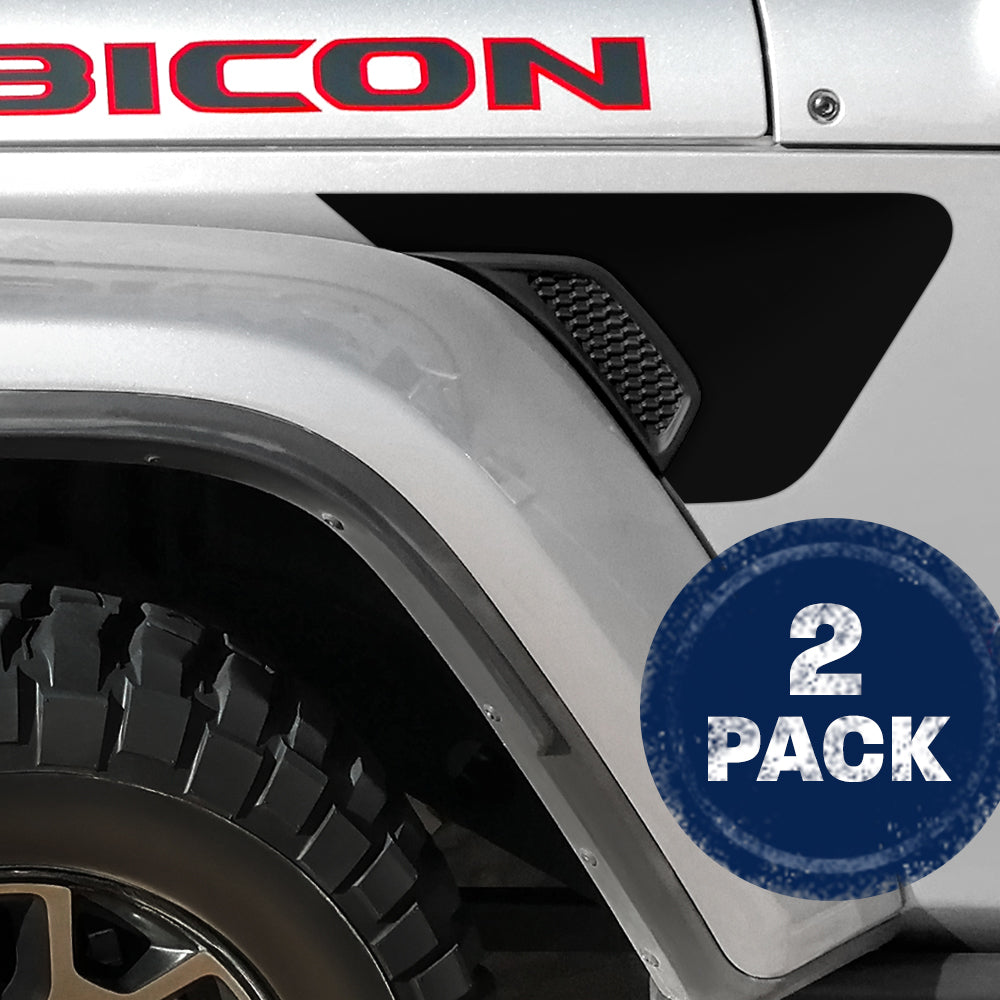 Black 2pc Vinyl Fender Decal