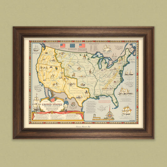 Historical Map of the United States After the Louisiana Purchase